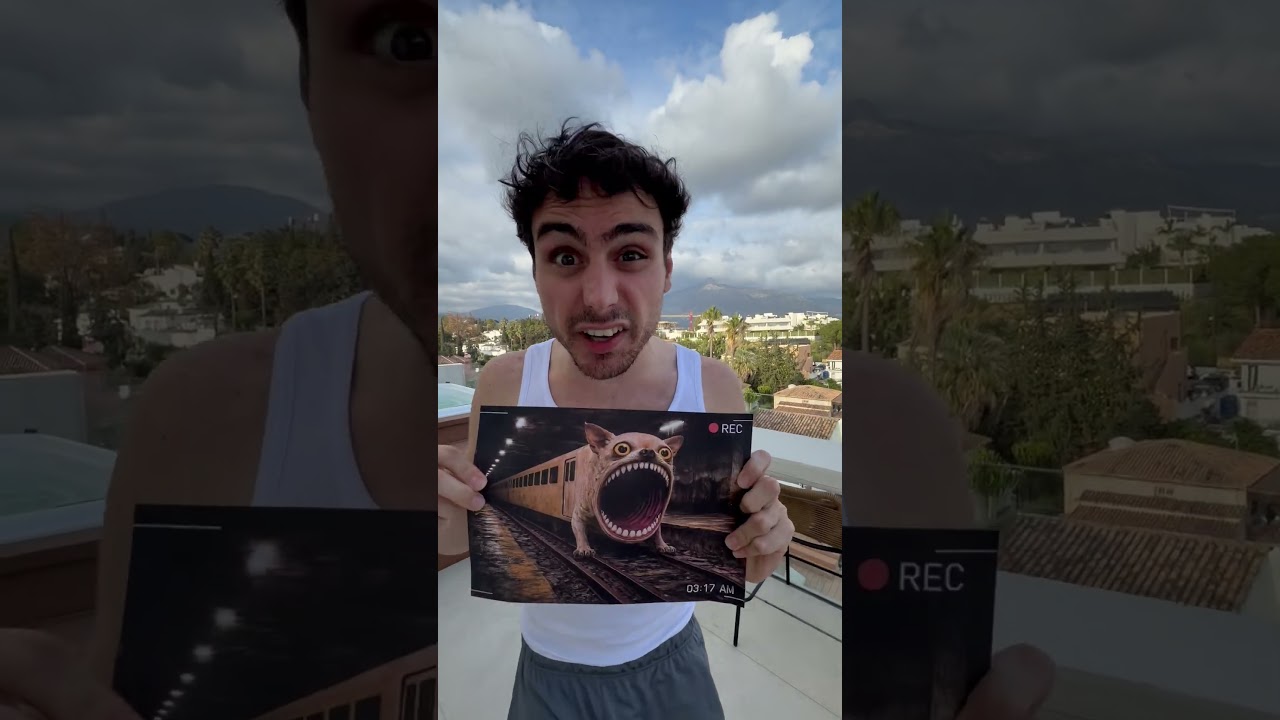 OUR DOG IS A TRAIN EATER ????